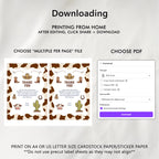 Cowboy First Rodeo Thank You Card | Editable Canva Template | Birthday Party Printable 8539