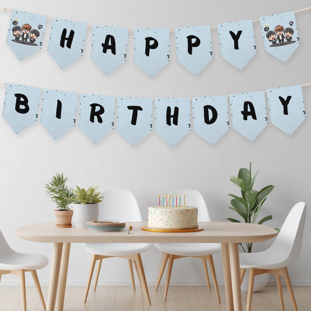 Editable Singers Happy Birthday Banner | Printable Birthday Party Banner | Instant Download