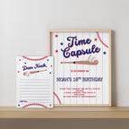 Baseball Time Capsule Sign, Rookie 1st Time Capsule