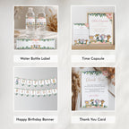 Editable Safari Party Decorations, Girl One Wild Party Package Birthday Invitations Bundle Jungle animals Template Instant Download