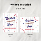 Baseball Custom Sign, Rookie Birthday 8x10 Custom Signs