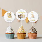 Winnie the Pooh Baby Shower Cupcake toppers, Party Cake topper