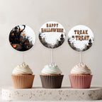 Editable Halloween Party Cupcake Toppers | Printable Cake Toppers | Instant Download Template