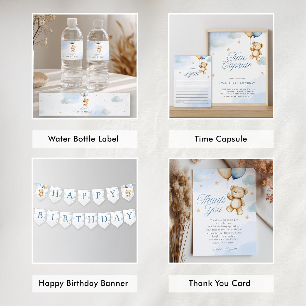 Beary First Decoration, Teddy Bear Birthday Bundle
