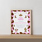 Cowgirl First Rodeo Time Capsule Sign, Cowgirl First Rodeo 1st Birthday Time Capsule, Cowgirl 1st Birthday Decorations 8538