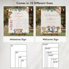 Editable Safari Party Decorations, Girl One Wild Party Package Birthday Invitations Bundle Jungle animals Template Instant Download