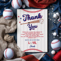 Baseball Thank You Card Template, Rookie of the Year Printable Thank You Card