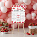 Berry First Birthday Milestone Sign, Strawberry 1st Milestone Board