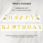Winnie the Pooh Birthday Banner, Happy Birthday Printable Banners