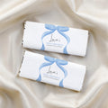 Blue Bow Birthday Chocolate Wrappers, Blue Bow Birthday Candy Bar Wrapper, Canva Template