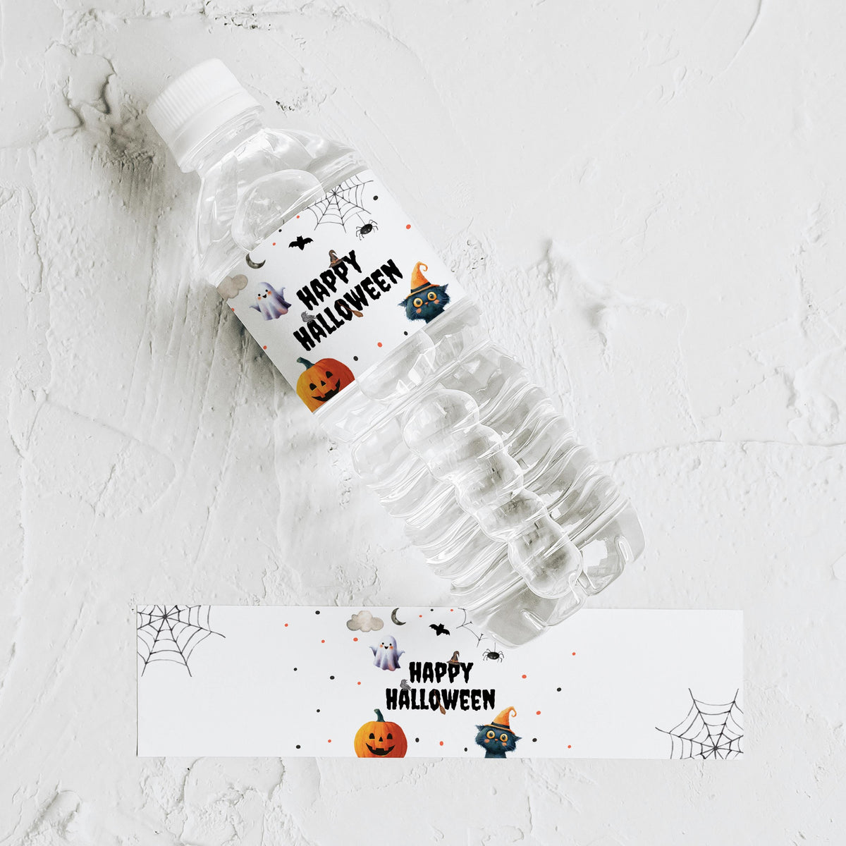 Halloween Water Bottle label, Happy Halloween, Printable Template