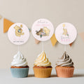 Pink Winnie the Pooh Baby Shower Cupcake toppers, Party Cake topper