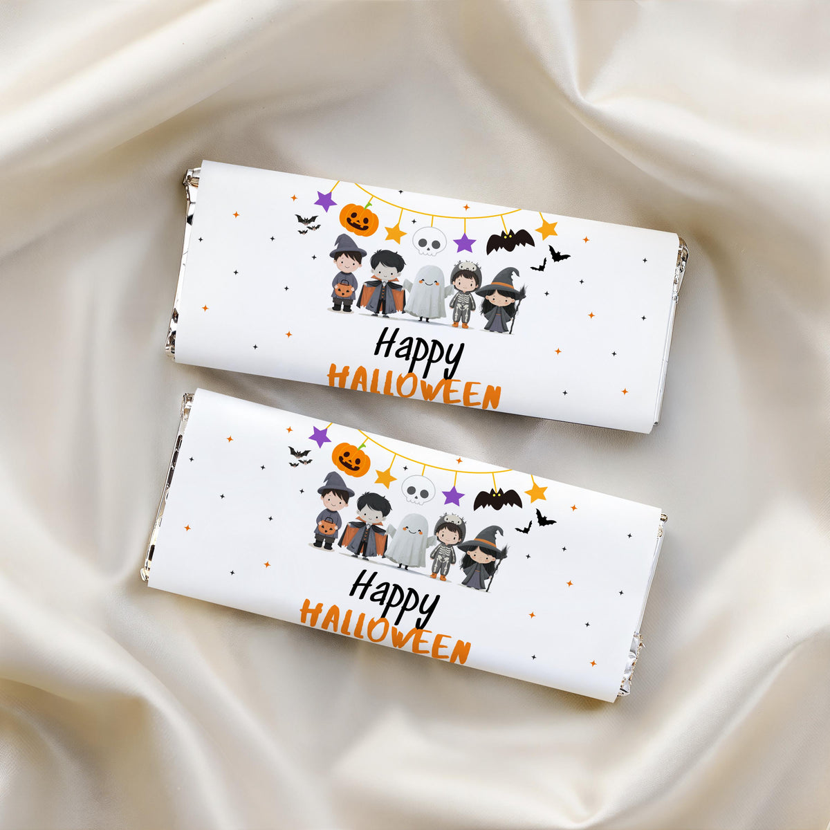 EDITABLE Halloween Party Candy Bar Wrapper , Halloween Party Chocolate Bar Wrappers, Party Favors , Digital Download