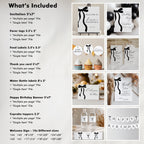 30th Party Decoration | 30th Birthday Bundle | Thirty Black Bow Minimalist Decorations | Download 9177
