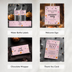 Pink Halloween Party Bundle, Hey Boo Girl Halloween Decorations Printable Download