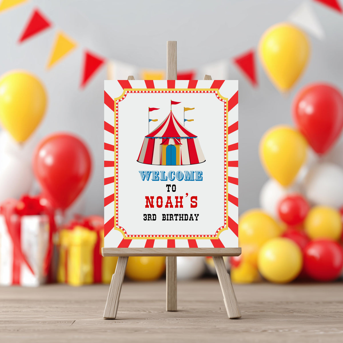 Circus Welcome Sign, Carnival Birthday Sign