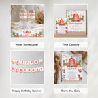 Farm First Birthday Bundle, Barnyard Party Decorations , 1st Birthday Invitation Set