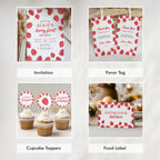 Berry First Birthday Decorations, Strawberry 1st Party Bundle, Strawberry Set
