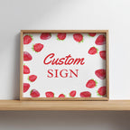 Strawberry Custom Sign, Berry First Birthday 8x10 Custom Signs,