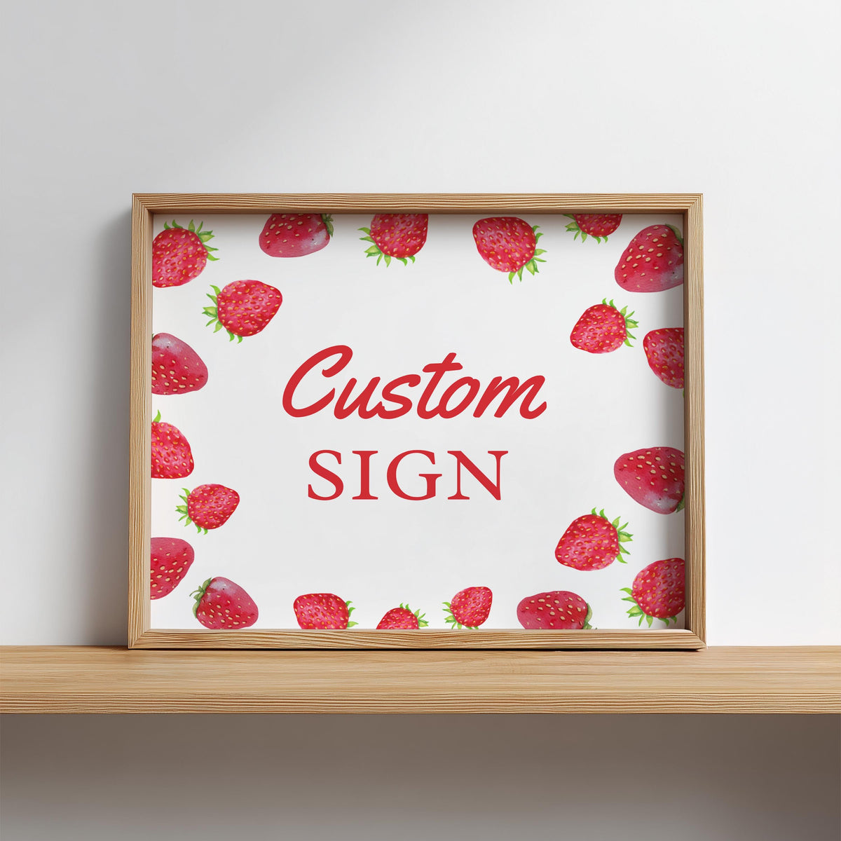 Strawberry Custom Sign, Berry First Birthday 8x10 Custom Signs,