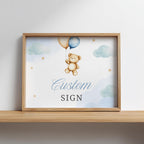 Teddy Bear Custom Signs, Beary First 8x10 Custom Sign, Printable Sign