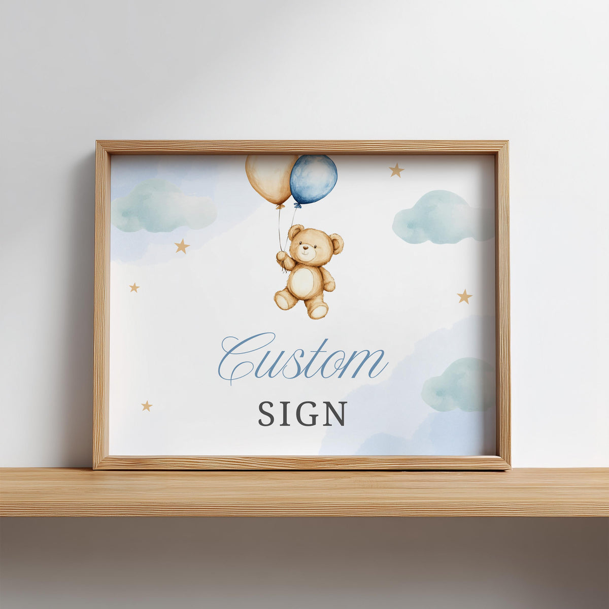 Teddy Bear Custom Signs, Beary First 8x10 Custom Sign, Printable Sign