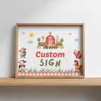 Farm Custom Signs, First Birthday Barnyard , 8x10 Sign, Printable 1st Signs