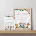 Safari GIrl First Birthday Time Capsule Sign, Girl First 1st Birthday Time Capsule, 1st Birthday Decorations