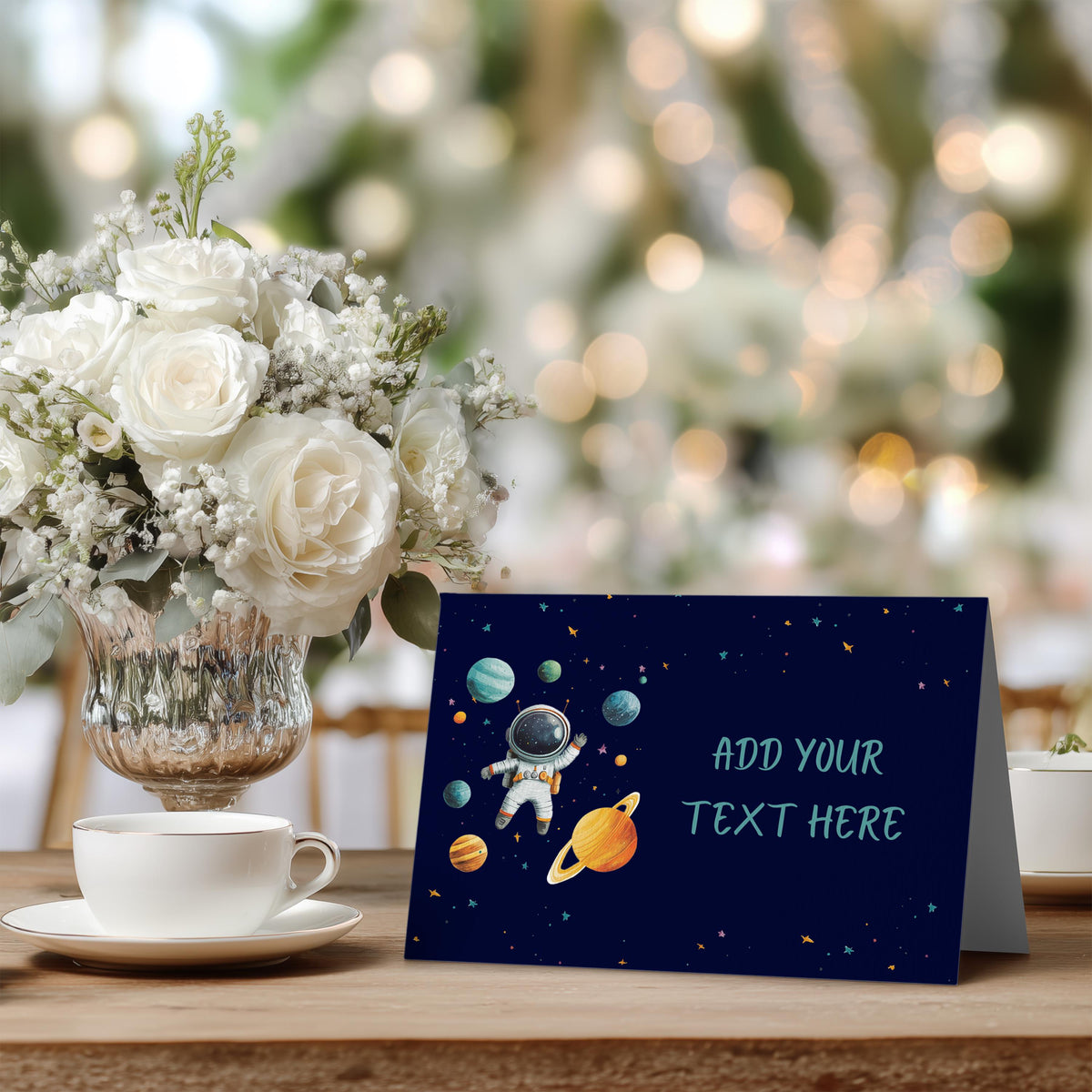 Editable Space Astronaut Food Tags | Second Trip Around the Sun Party Buffet Labels | Astronaut Galaxy Tent Cards | Printable Labels