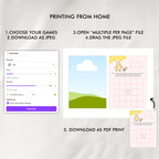 Pink Winnie the Pooh Baby Shower Games, Party Games Pack