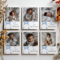 Blue Bow First Year Photos, Blue Bow 1st Birthday Photos, Blue Ribbon Baby's First Year Month Photos, Monthly Photo