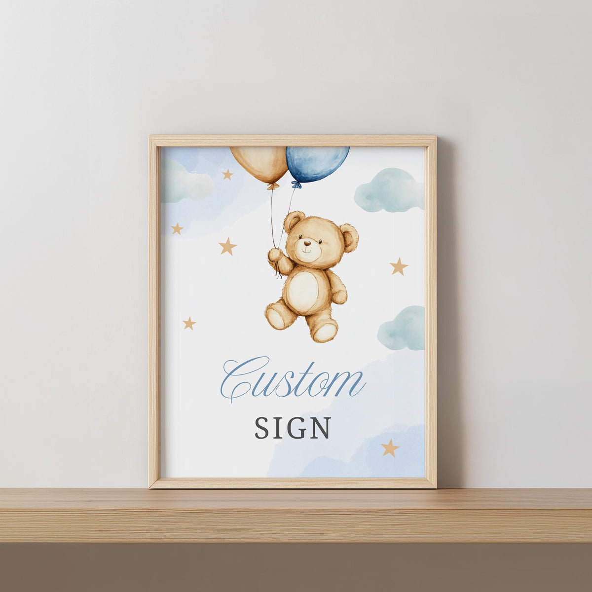 Teddy Bear Custom Signs, Beary First 8x10 Custom Sign, Printable Sign