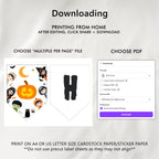 EDITABLE Halloween Party Banner, Happy Halloween Party Banner Printable, Halloween Pumpkin Party Templates Instant download