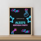 Kpop Birthday Welcome Sign, Kpop Birthday Sign, Editable Template, Kpop Theme Party decorations Instant download