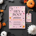 Editable Halloween Invitation, Spooktacular Halloween Party Invitation, Pink Ghost Halloween Invitation, Girl Boo Halloween Invitation