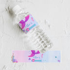 Mermaid Water Bottle Labels, 1st Birthday Water Label, Printable Water Bottle Label, Mermaid First Birthday Water Labels, 9168