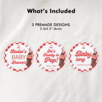 Ready to pop Baby Shower Cupcake toppers, Soda Party Cake topper