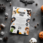 Editable Halloween Party Thank you card, Halloween Costume Thank you card, Happy Halloween Printable Template Instant Download