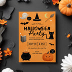 Editable Halloween Cute Costume Party Invitation, Halloween Costume Party Invitation, Instant Download