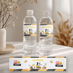 Construction First Birthday Water Bottle Label | Editable Canva Template | Party Printable 9164