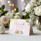 Pink Winnie the Pooh Thank You Card Template, Special Thanks