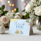Blue Winnie the Pooh Thank You Card Template, Special Thanks