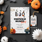 Halloween Party Invitation Template, Digital Download