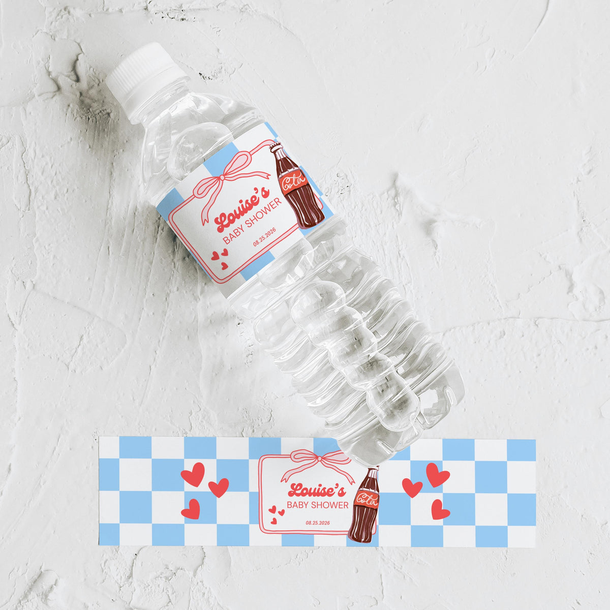 Ready to pop Water Bottle Labels, Soda Baby Shower Label