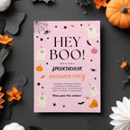 Editable Halloween Invitation, Spooktacular Halloween Party Invitation, Pink Ghost Halloween Invitation, Girl Boo Halloween Invitation