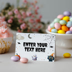 Editable Halloween Food Labels Boo Halloween Birthday Party Name Card Costume Decor Template Printable