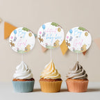 Winnie the Pooh Gender Reveal Cupcake toppers, Baby Shower Party Cake topper