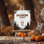 Halloween Party Welcome Sign, Halloween Party sign, Editable Template, Halloween Theme Party decorations Instant download