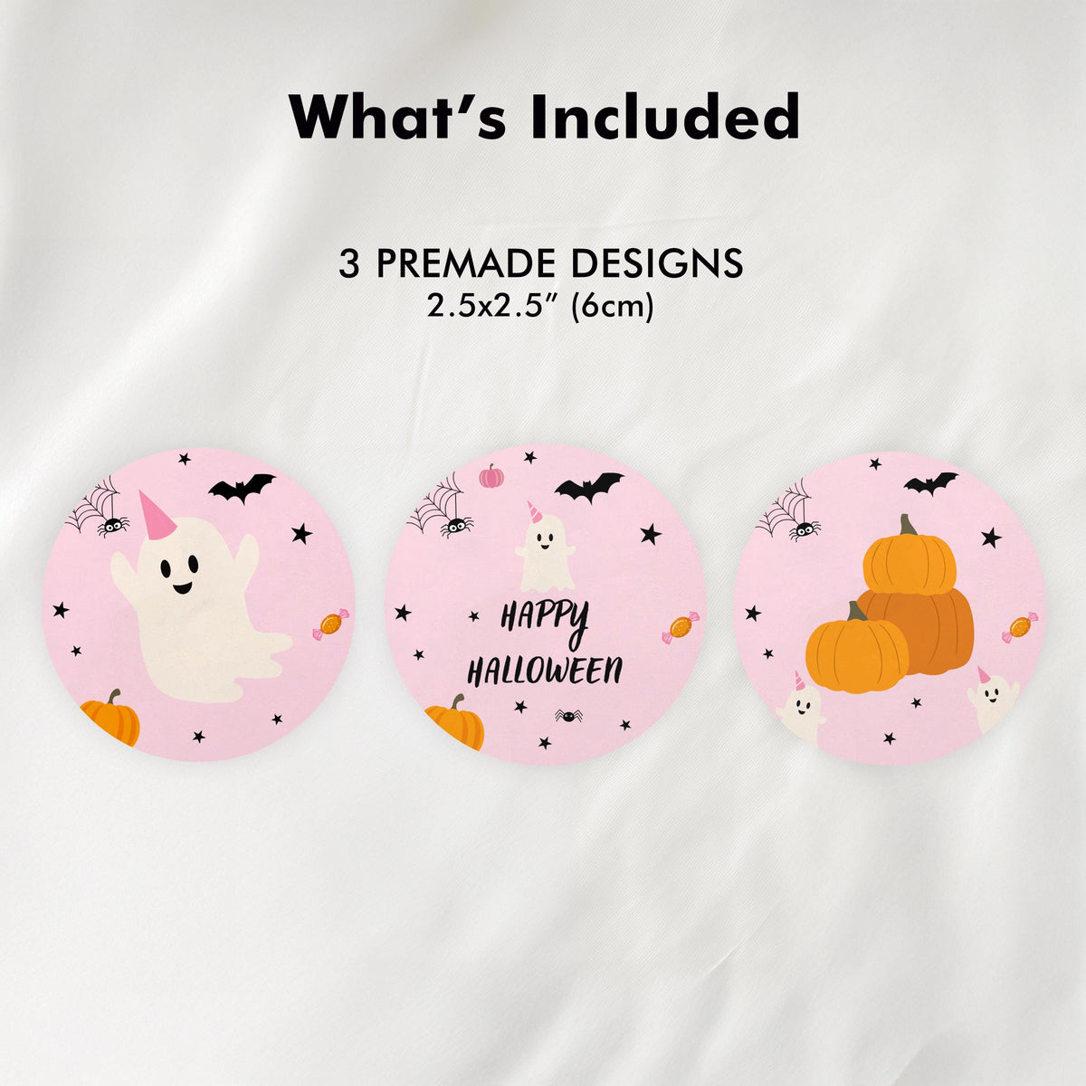 Pink Halloween Cupcake Toppers , Halloween Party Spooktacular, Download Digital