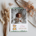 Safari First Year Photos, Wild One Girl 1st Birthday Photos, Girl Baby's First Year Month Photos, Monthly Photo Banner